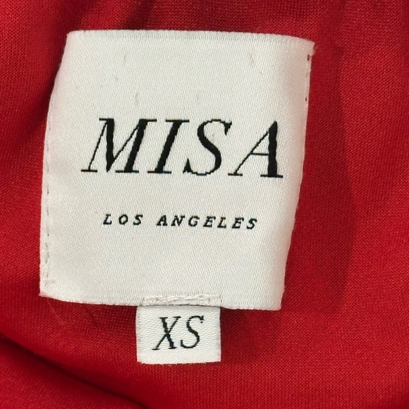 Misa Los Angeles Corcica Ruffle Bodysuit Off Shoulder Red XS Coquette Girly - Picture 9 of 11